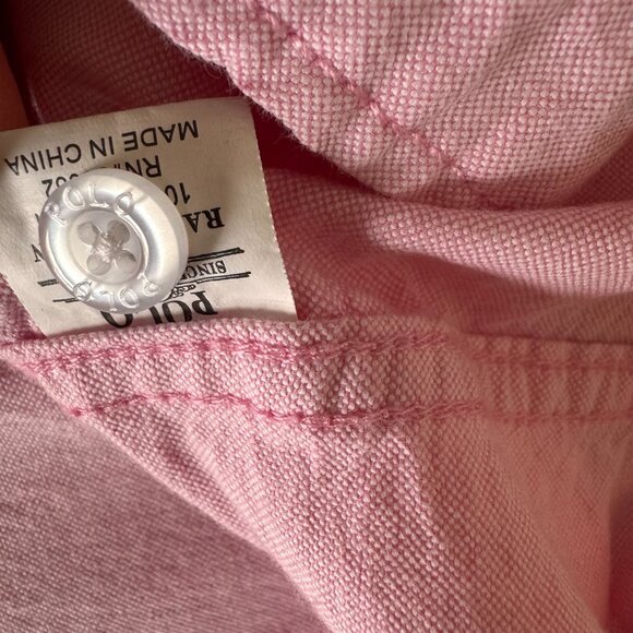 Ralph Lauren Womens Oxford Button Down Shirt Size Medium M Pink Preppy - Picture 11 of 12